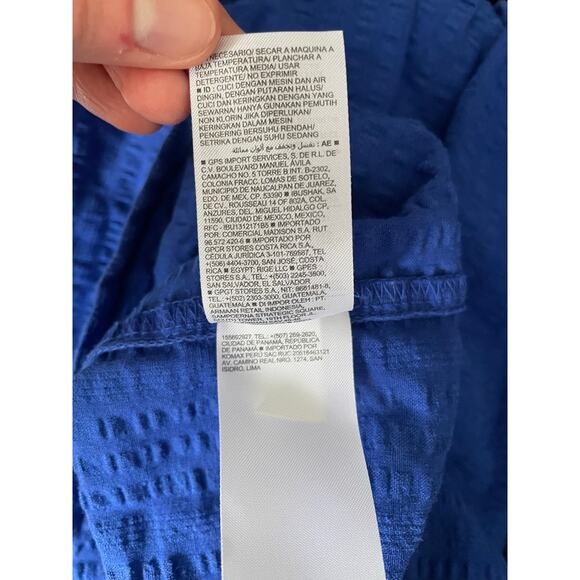 Old Navy Tiered Puff Sleeve Midi Swing Dress Spring Cottagecore Coastal Beachy - Picture 7 of 8